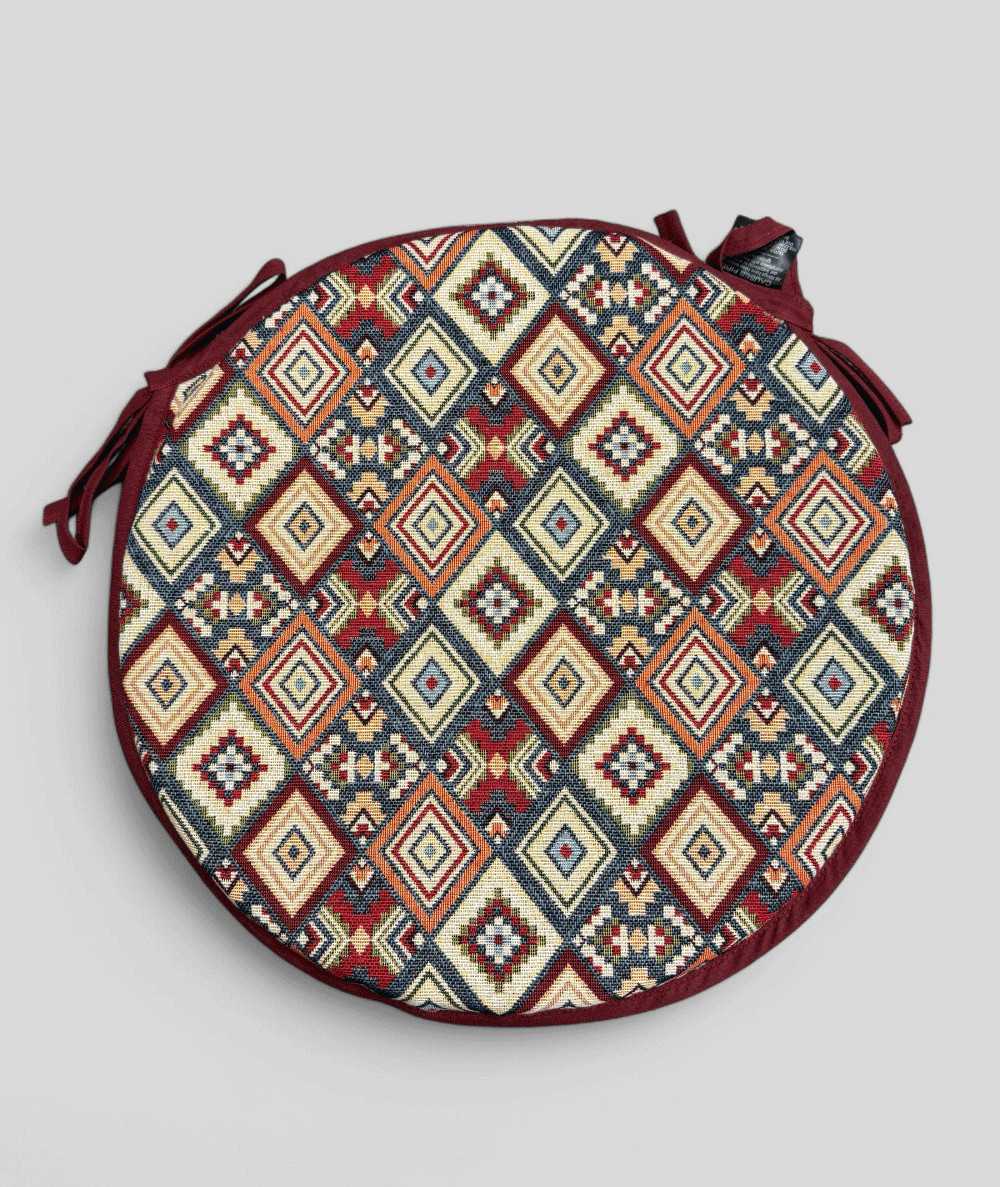 Round Bistro Aztec Tapestry Seat Pads