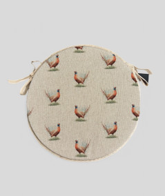 Small Pheasant Round Bistro Seat Pads