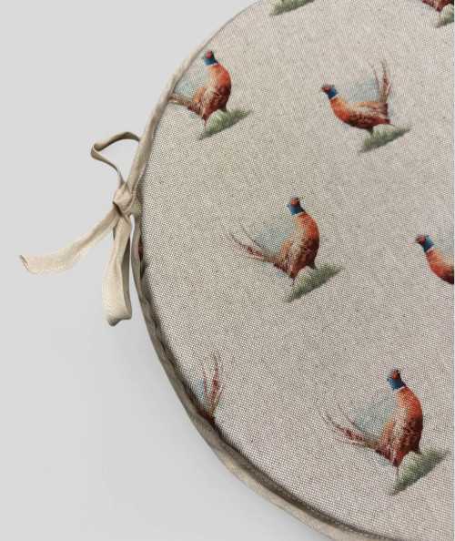 Small Pheasant Round Bistro Chair Pads