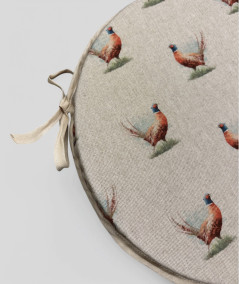Small Pheasant Round Bistro Chair Pads