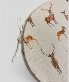 Stags & Deer Round Bistro Chair Pads