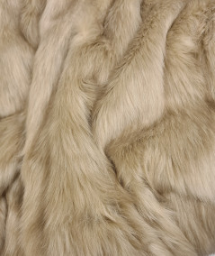 Close up image of the Oatmeal faux fur
