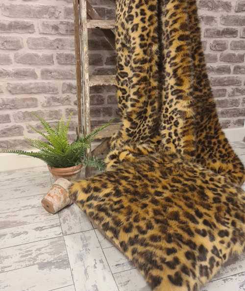 Luxury leopard print faux fur cushion covers