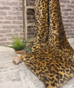 Luxury leopard print faux fur cushion covers