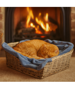 Light blue fleece blanket