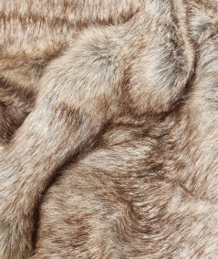 Mottled brown faux fur blanket