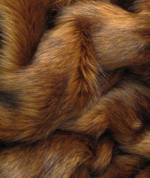 Red Brown Faux Fur Bed Runner
