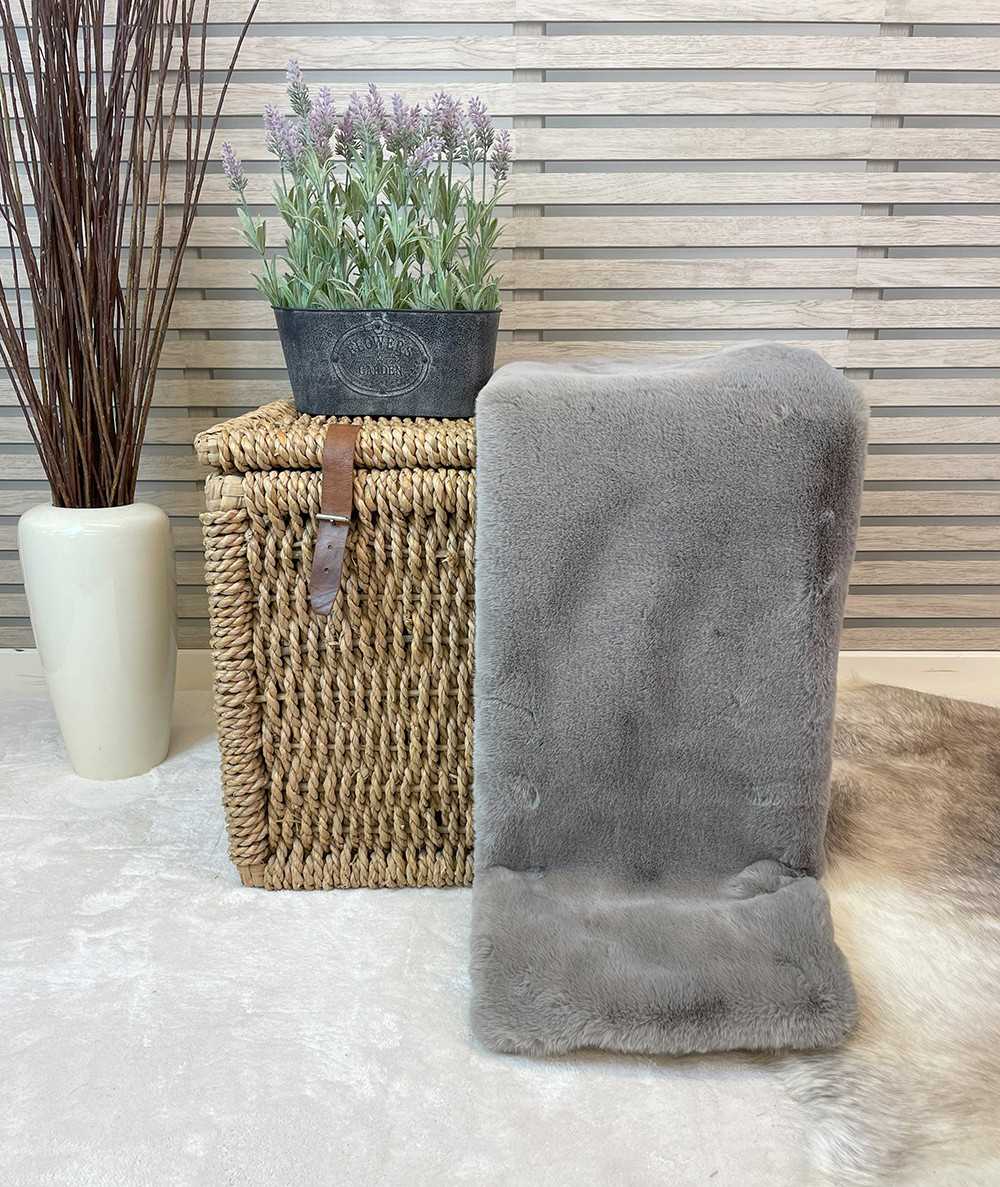 Richmond Taupe Faux Fur Bed Runner