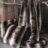 Dark Faux Fur Throw | Luxury Striped Fur Throw | Kensington