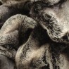 Dark Faux Fur Throw | Luxury Striped Fur Throw | Kensington