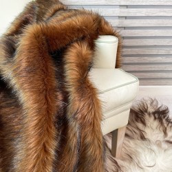 Plaid en fausse fourrure Raynard | Grand plaid en fausse fourrure | Jeté de canapé ou de lit