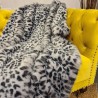 Grey Leopard Faux Fur Throw | Large Fur Throw | Animal Bed Throw