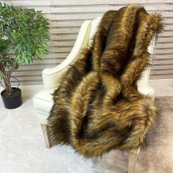 Red Panda Faux Fur Blanket | Synthetic Fur Blanket | Fake Fur Throws
