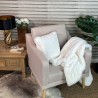 Cream Faux Fur Throw | Fake Fur Throw Chelsea Cream