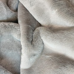 Luxury Taupe Fur Throw | Synthetic Fur Blanket | Chelsea Taupe