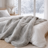 Luxury Taupe Fur Throw | Synthetic Fur Blanket | Chelsea Taupe