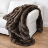 Brown Faux Fur Throw | Brown Fur Blanket | Havana Fur Throw Blanket