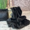 Couverture en fausse fourrure d'ours noir | Grand couvre-lit et couvertures en fausse fourrure noire