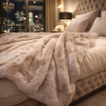 Beige Kunstfell-Decke | Kunstpelz-Decke | Chelsea Sandstein-Fell-Decke