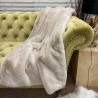 Beige Faux Fur Throw | Faux Pelt Blanket | Chelsea Sandstone Fur Throw