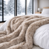 Plaid en fausse fourrure Tundra Wolf | Grand plaid en fausse fourrure | Jeté de canapé ou de lit