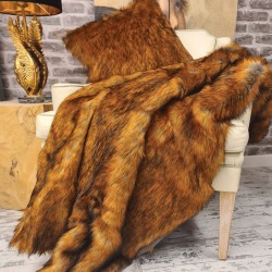 Zanzibar Faux Fur Throw | Ginger Faux Throw | Ginger Faux Fur Bedspread