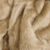 Beige Kunstfell-Decke | Bett Kunstfell-Decke | Langhaarige Fell-Decke