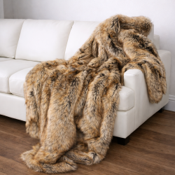 Meerkat Faux Fur Throw | Meerkat Throw Blanket | Meerkat Throw