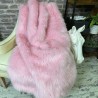 Bubble-gum Faux Fur Throw | Modern Pink Faux Fur Throws and Blankets