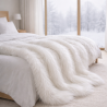 White Faux Fur Throw | White Fur Blanket | Matterhorn