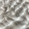 Beige Striped Faux Fur Throw | Caribou Stripe Fur Blanket | Luxury Fur Throws