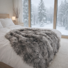 Luxury Faux Fur Throw | Long-Haired Coyote Fur Blanket