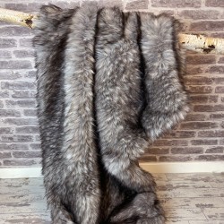 Luxury Faux Fur Throw | Long-Haired Coyote Fur Blanket