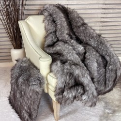 Luxury Faux Fur Throw | Long-Haired Coyote Fur Blanket