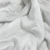 Silver Fox Fur Throw | White Faux Fur Blanket | Grey/White Bedspread