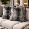 Faux Fur Scatter Cushions | Fur Sofa Cushions | Striped Fur Cushions