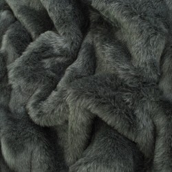 Badger mid grey Faux Fur Cushion Cover | Grey fur Pillows and Cushions
