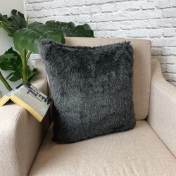 Grey Faux Fur Cushion Covers | Grey Fur Pillows and Cushions