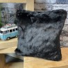 Black Faux Fur Cushion | Black Cushion Covers | Black Fur Pillows