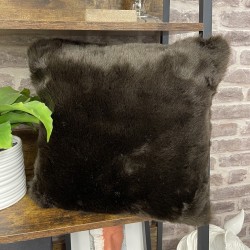 Brown Faux Fur Cushions | Brown Fur Cushion Covers | Brown Sofa Cushions