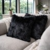 Faux Fur Cushion Black Bear | Black Fur Pillow | Black Fur Cushions