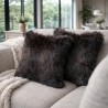 Faux Fur Cushions | Brown Cushion Covers | Brown Hazelwood Fur Sofa Cushions