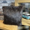 Faux Fur Cushions | Brown Cushion Covers | Brown Hazelwood Fur Sofa Cushions