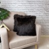 Faux Fur Cushions | Brown Cushion Covers | Brown Hazelwood Fur Sofa Cushions