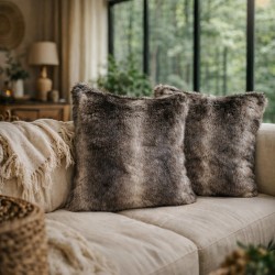 Faux Fur Cushion Covers | Striped Cushions | Kensington Luxury Cushions