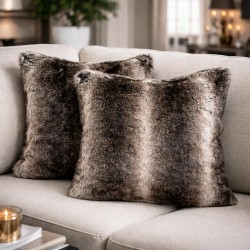 Faux Fur Cushion Covers | Striped Cushions | Kensington Luxury Cushions