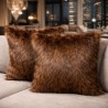 Faux Fur Pillows | Brown Fur Cushion Covers | Tamarin Fur Cushions