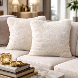 Faux Fur Cushion Richmond Cream | Cream Fur Pillow | Off-white Fur