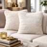 Faux Fur Cream Cushions | Luxury Cream Fur Pillows | Premium Cushions