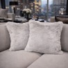 Faux-Fell-Kissen Chelsea Taupe | Taupe-Fellkissen | Hellgraue Kissen